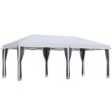 Outsunny Foisor de gradina cu plasa de tantari, alb, 3x6m | Aosom Romania