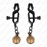 KINK - BELL JAW STYLE NIPPLE CLAMPS BLACK 7 CM