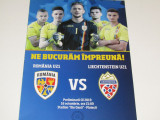 Program meci fotbal ROMANIA (U21) - LIECHTENSTEIN (U21) poster Romania