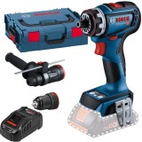 Bosch GSR 18V-90 FC + GAL 1880 CV - Masina de gaurit si insurubat fara acumulatori Li-Ion 18 V - Ah 64 Nm valiza speciala accesorii + Incarcator acumu