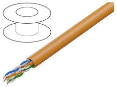 Cablu U/UTP 4x2x25AWG 5e PVC portocalie 305m LANBERG
