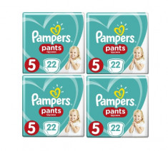 Pachet 4xScutece chilotel Pampers Pants Carry Pack Nr.5, 22 buc foto