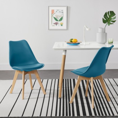 Scaune design Tori set 2 buc 81 x 49 x 57cm turcoaz [en.casa] HausGarden Leisure foto