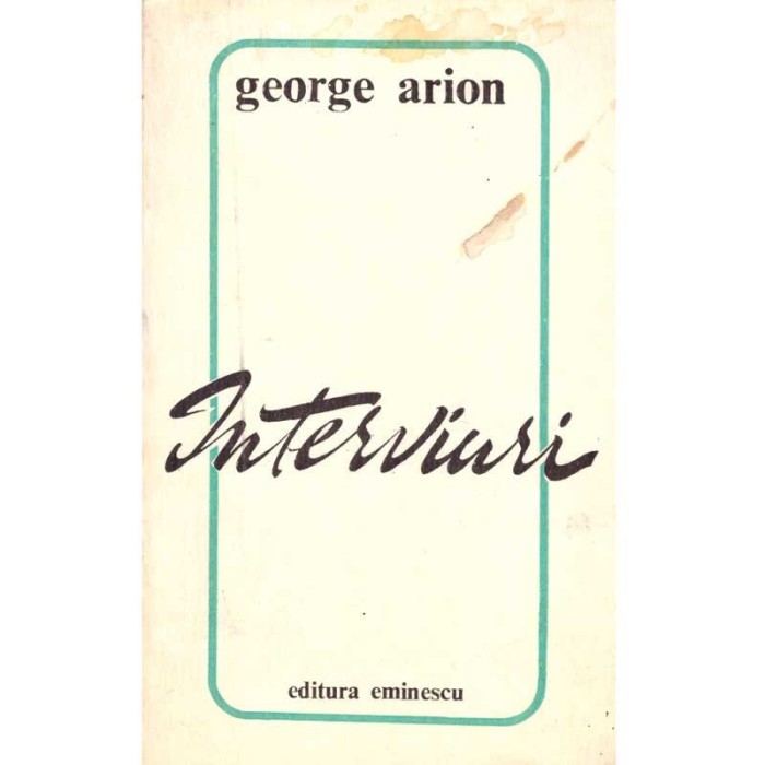 George Arion - Interviuri - 102101
