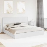 vidaXL Cadru de pat cu depozitare și tăblie Alb 180 x 200 cm 3414359