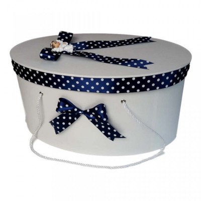 Cutie trusou botez fundite bleumarin cu buline si ingeras, Denikos&amp;reg; 6 foto
