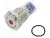 Intrerupator anti-vandalism, ON-(ON), &Oslash;16.2mm, BULGIN, MP0045/1E1RD220S