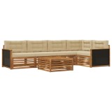 vidaXL Set de canapele de exterior 6 pcs Natural și Bej 3383376