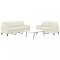 vidaXL Set de canapele cu perne, 2 piese, crem, catifea 3278399