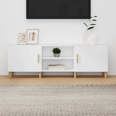 Comoda TV, alb, 150x30x50 cm, lemn compozit GartenMobel Dekor foto