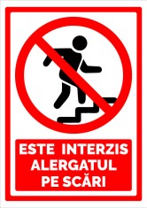 Semn pentru alergatul pe scari foto