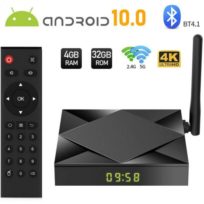 Smart TV Box Mini PC Techstar&reg; TX6S, Android 10, 4GB + 32GB ROM, 8K HDR ,WiFi 5GHz, Allwinner H603