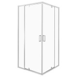 Cumpara ieftin Cabină de duș pătrată Dunaj 2 D fără cădiță