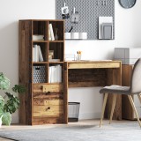 VidaXL Birou cu spațiu de depozitare 2 pcs Lemn Vechi 80 x 40 x 76 cm
