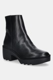 Fly London cizme de piele TOOR513FLY culoarea negru, cu toc drept, P501513001
