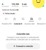V&acirc;nd cont TikTok 170 K urmăritori reali