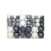 VidaXL Set globuri de Crăciun 100 de piese, 3/4/6 cm, alb/gri