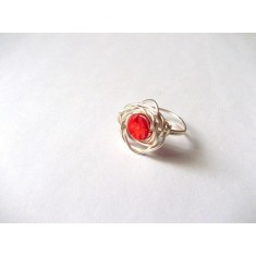 inel cu coral rosu 44600
