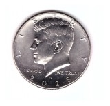 Moneda SUA 1/2 dollar/dolar 2025 D, UNC, cu luciu