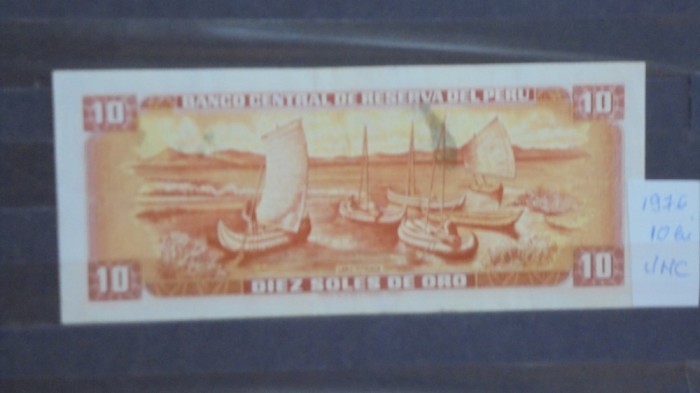 PERU - 10 DIEZ SOLES DE ORO - 1976 - UNC -