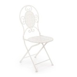 Cumpara ieftin Scaun gradina otel alb Emily 40x40x94h