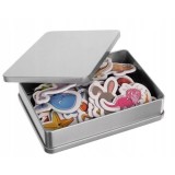 Cumpara ieftin Set magneti pentru frigider cu animale si cutie metalica pentru depozitare, 40 piese multicolore