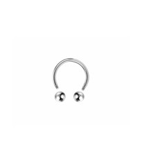 Cercel piercing din argint Potcoava 10 mm foto
