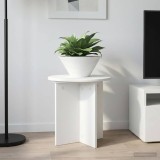 vidaXL Suport pentru plante 2 pcs Alb &Oslash;40 x 40 cm Lemn prelucrat 899726