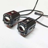 Set 2 Proiectoare LED Moto 12V SHOWOLF T1 Mini &ndash; Alb/Galben, Compacte, ATV &amp; Scuter