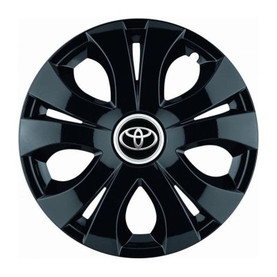 Set 4 Capace Roti Top Negru R15, Compatibil Cu Toyota foto