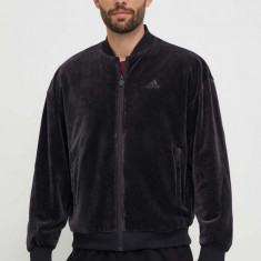 adidas geaca bomber cu doua fete barbati, culoarea negru, de tranzitie, oversize