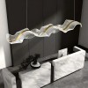 Lustra LED suspendata AMI, 80W, lumina Rece/Calda/Neutra, Auriu, Alessandro DESIGN
