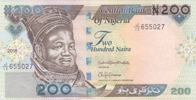 Bancnota Nigeria 200 Naira 2018 - PNew UNC foto