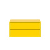 Dulap de perete Leziter Boxie cu 2 sertare, 40x80x37 cm, galben
