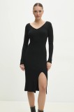 Answear Lab rochie culoarea negru, midi, mulată