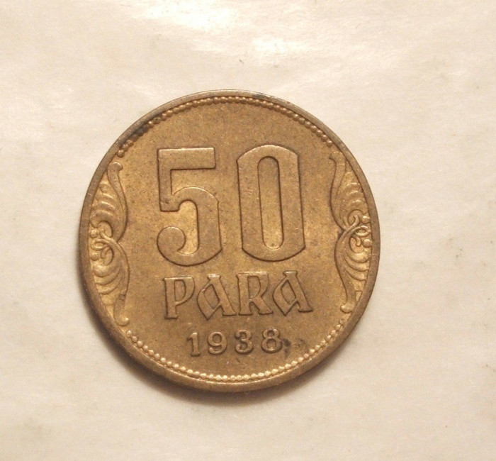 YUGOSLAVIA 50 PARA 1938 XF