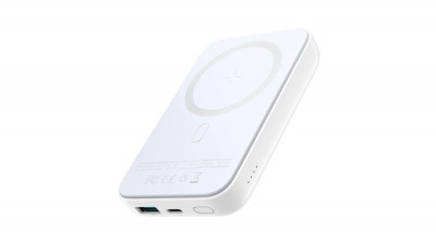 Joyroom power bank 10000mAh, 20W, Power Delivery, Quick Charge, &amp;icirc;ncărcător magnetic fără fir Qi 15W MagSafe compatibil pentru iPhone, alb (JR-W020-whi foto