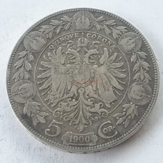 Austria 5 coroane / korona 1900 argint Franz Iosif l