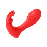 Stimulator Naughty, Bluetooth Control, Free App, Silicon, USB, Rosu, 11 cm
