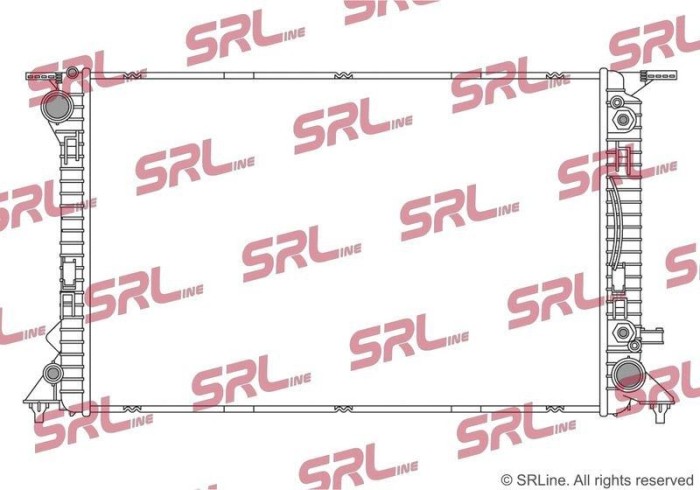 Radiator Porsche Macan 13-, motor: 3.6 V6 T, intrare/iesire conectare rapida, 720x468x36, SRLine, Aluminiu/ Plastic brazat, 95B121251; 95B121251A