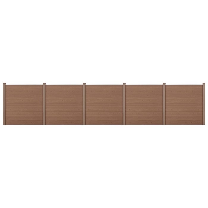 [neu.holz] Gard AAWP-9904, 183 x 879 cm, lemn/plastic, maro HausGarden Leisure