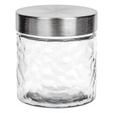 Borcan Sticlă, Capac Metalic, Capacitate 0,8L, Transparent, Oem