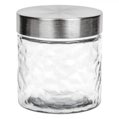 Borcan Sticlă, Capac Metalic, Capacitate 0,8L, Transparent