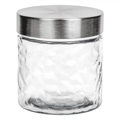 Borcan Sticlă, Capac Metalic, Capacitate 0,8L, Transparent foto