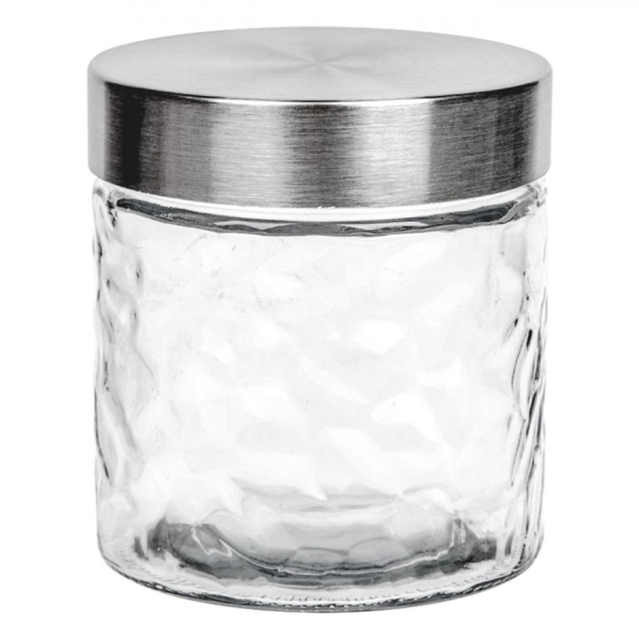 Borcan Sticlă, Capac Metalic, Capacitate 0,8L, Transparent