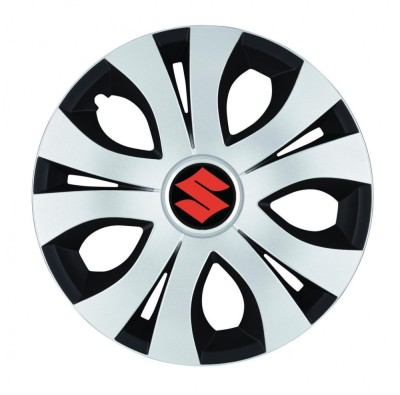 Set 4 Capace Roti Top Gri-Negru R16, Compatibil Cu Suzuki foto
