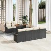 VidaXL Set de canapele pentru grădină 8 pcs Negru Rattan poli