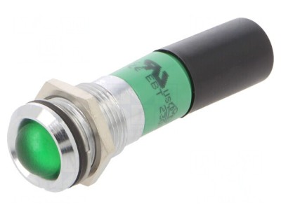 Lampă de control LED verde 230V &amp;Oslash;14mm foto
