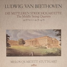 Editie cartonata 4XLP Beethoven ?? .. Op. 59 Nr.1-3 Op.74 Op.95 (NM) foto