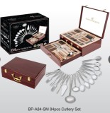 Set tacamuri 84 de piese, argintiu, 12 persoane, calitate superioara, Bohmann